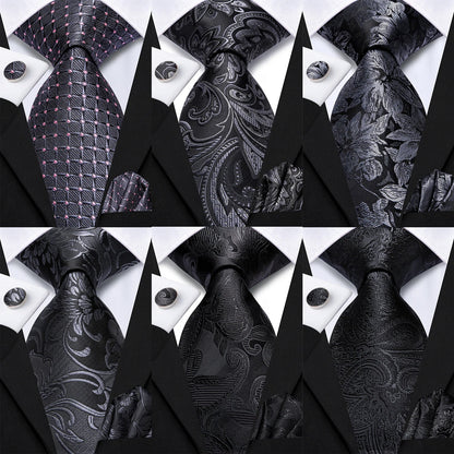 Funki Findz | Neckties | Men's Elegant Silk Wedding 3Pcs Tie Set