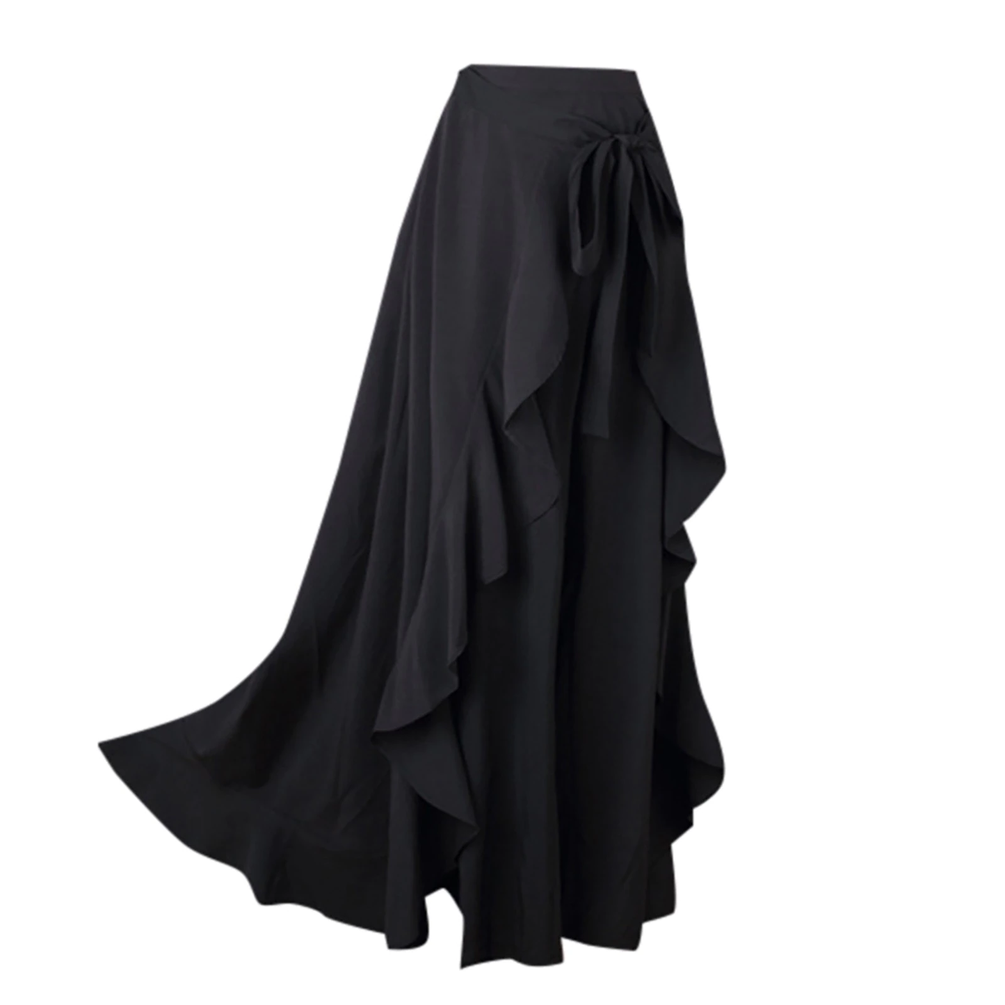 Funki Findz | Skirts | Women's Elegant Long Ruffled Skirt Pants