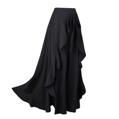 Funki Findz | Skirts | Women's Elegant Long Ruffled Skirt Pants