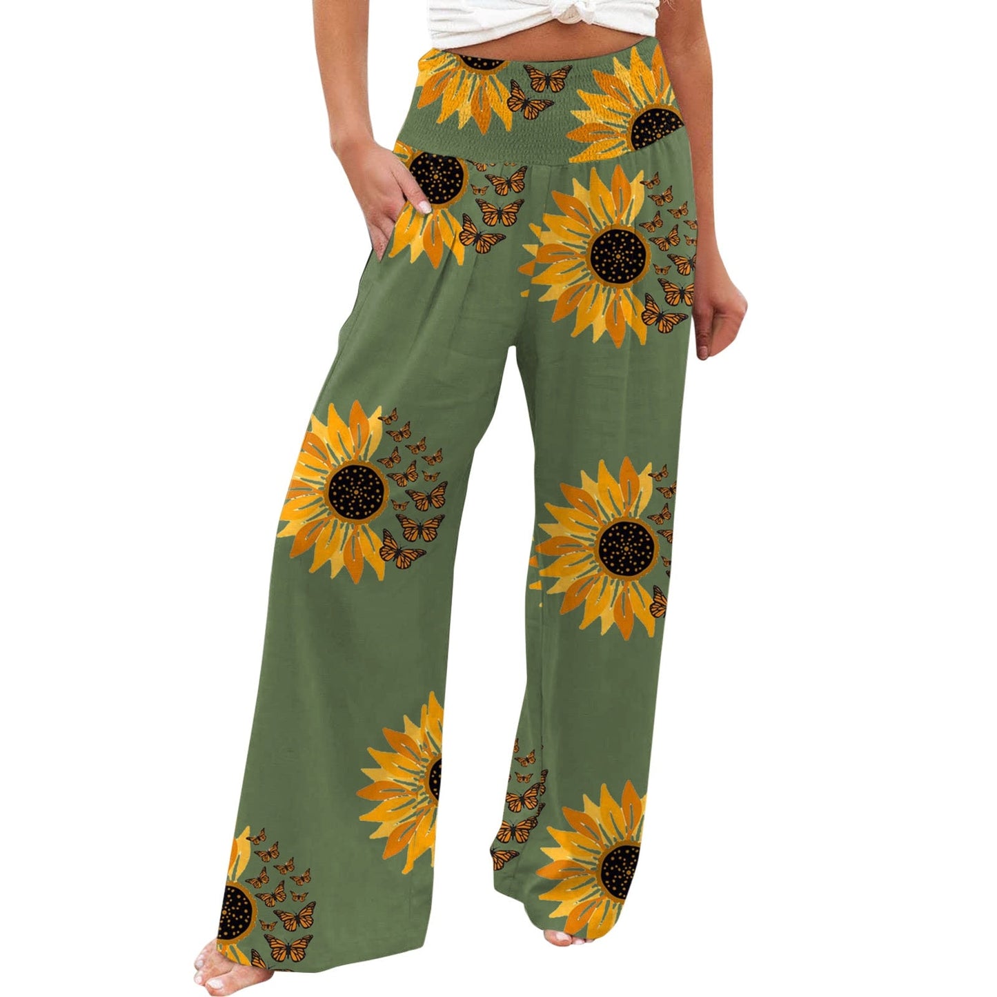 Funki Findz | Pants | Women's Boho Wide Leg Long Pants