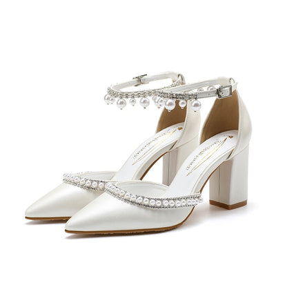 Funki Findz | Shoes | Women's Pearl Rhinestone Bridal Shoes
