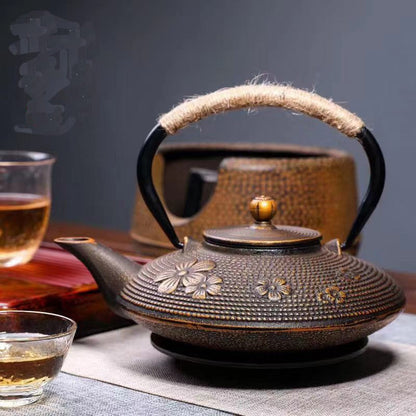 Funki Findz | Teapots | Cherry Blossoms Cast Iron Tea Kettle