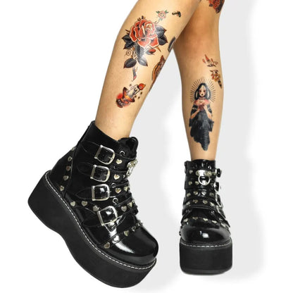 Funki Findz | Boots | Women's Platform Gothic Ankle Boots