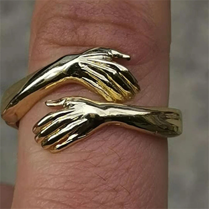 Funki Findz | Rings | Unisex Adjustable Holding Hands Hug Ring
