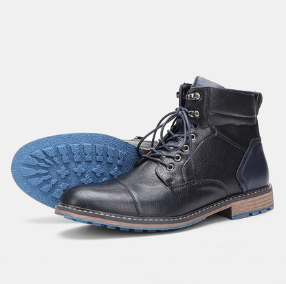 Funki Findz | Boots | Men's Faux Leather Retro Ankle Dress Boot