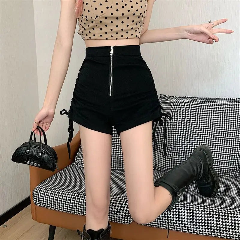 Funki Findz | Shorts | Women's Gothic Drawstring A-line Shorts