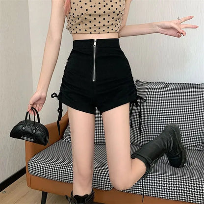 Funki Findz | Shorts | Women's Gothic Drawstring A-line Shorts
