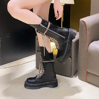 Funki Findz | Boots | Women's Mid Calf Biker Style Punk Boots