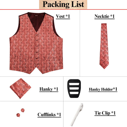 Funki Findz | Vests | Men's Formal 4 Pcs Silk Slim Waistcoat Sets