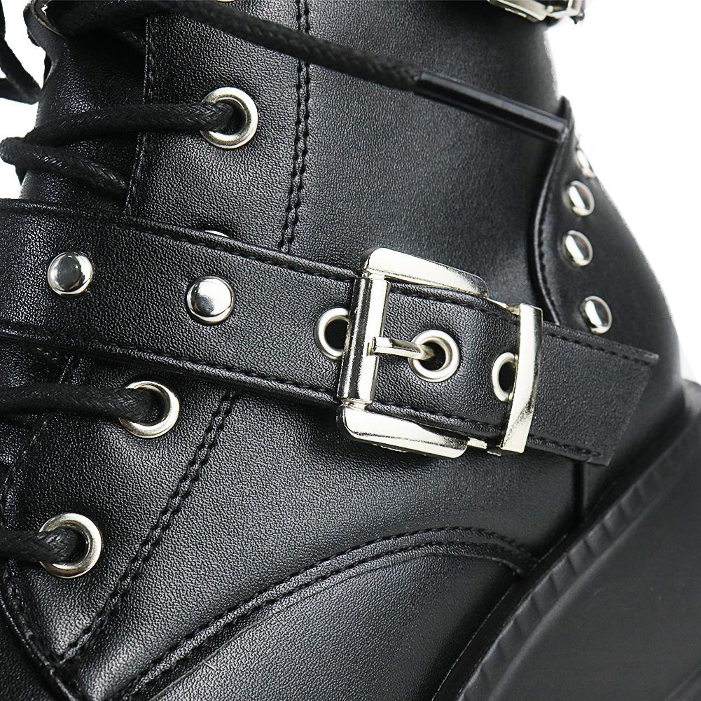 Funki Findz | Boots | Women's Punk Platform Ankle Wedge Boots