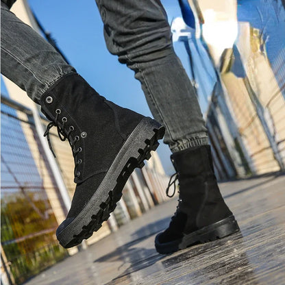 Funki Findz | Boots | Men's Canvas High Top Combat Boots