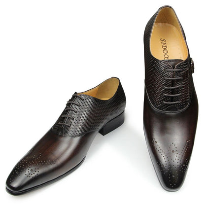 Funki Findz | Shoes | Men's Luxury Leather Brogue Dress Shoe