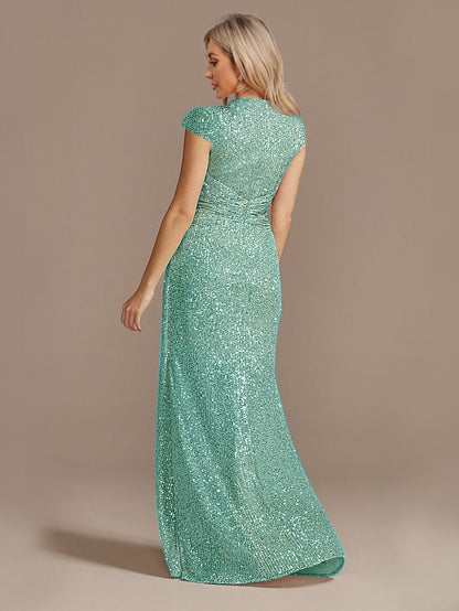 Funki Findz | Dresses | Women's Elegant Long Sequin Dress