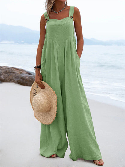 Funki Findz | Pants | Women's Elegant Wide Leg Bib Romper