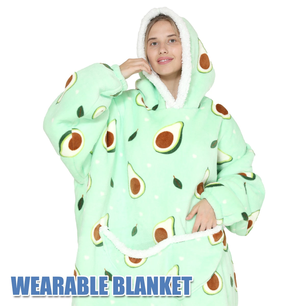 Funki Findz | Oodies | Unisex Soft Animal Print Hoodie Blanket