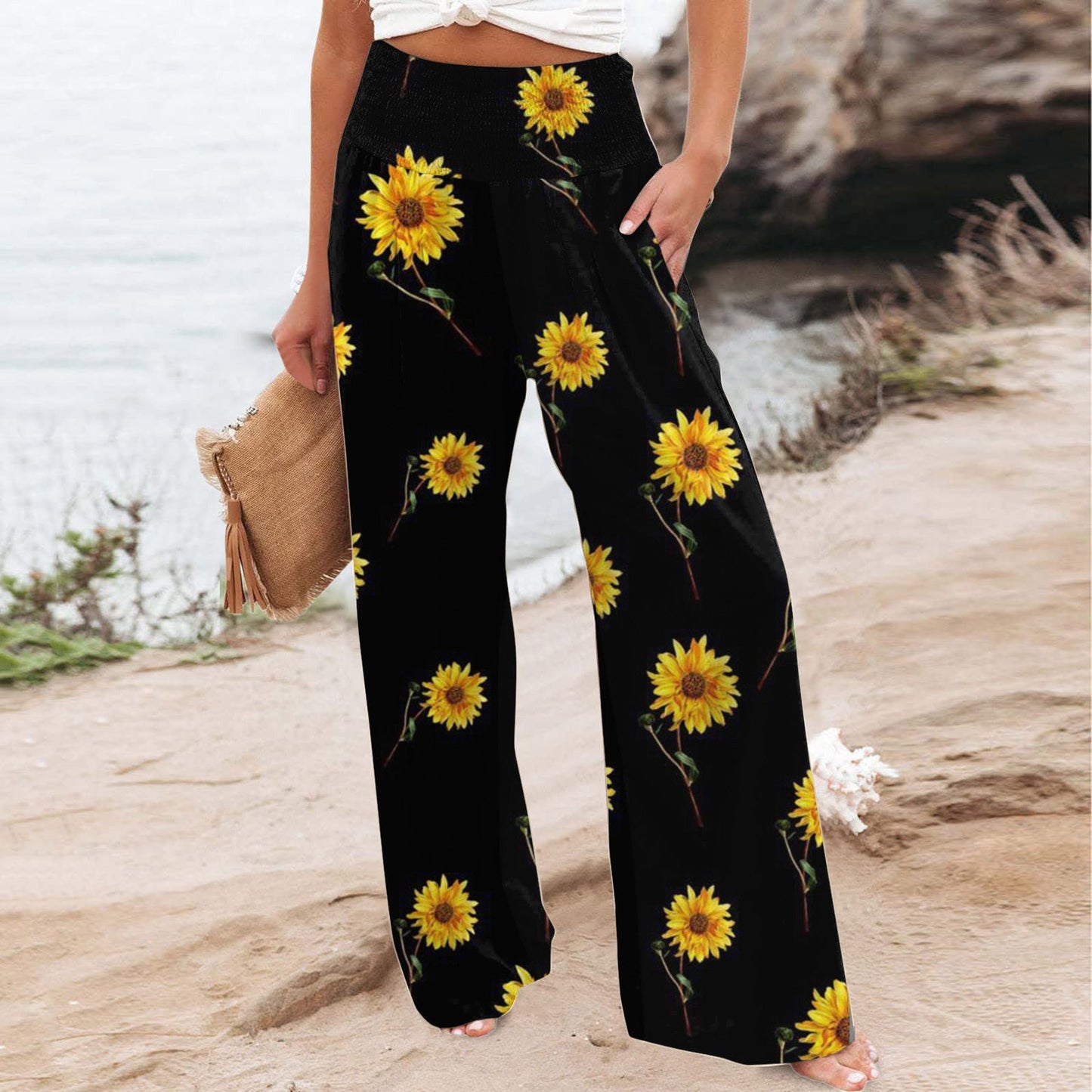 Funki Findz | Pants | Women's Boho Wide Leg Long Pants