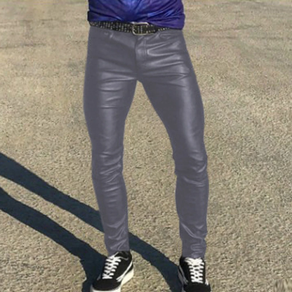 Funki Findz | Pants | Men's Punk Casual Faux Leather Pants