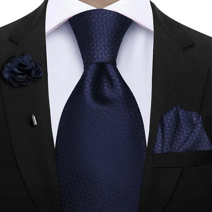 Funki Findz | Neckties | Mens 3Pcs Tie Set | Tie Hanky Corsage