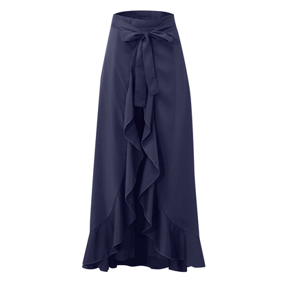 Funki Findz | Skirts | Women's Elegant Long Ruffled Skirt Pants