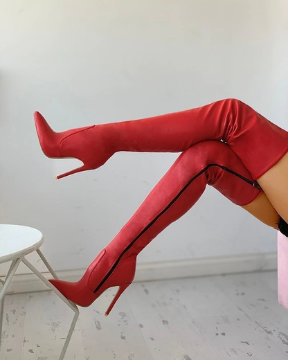 Funki Findz | Boots | Women's Above Knee High Stiletto Boots