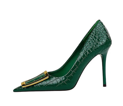 Funki Findz | Shoes | Women's Metal Buckle Pointed Toe Pumps