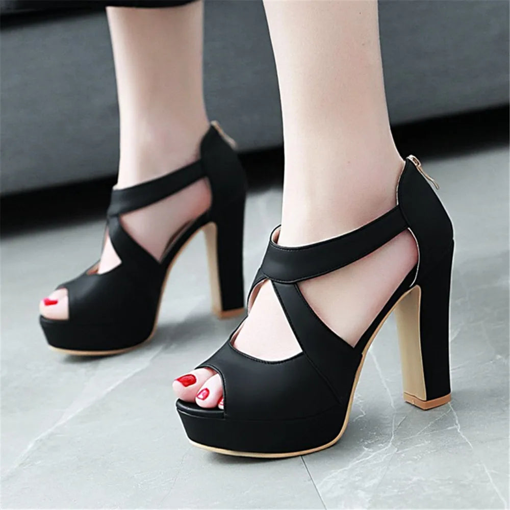 Funki Findz | Shoes | Women's Block Heel High Platform Sandal