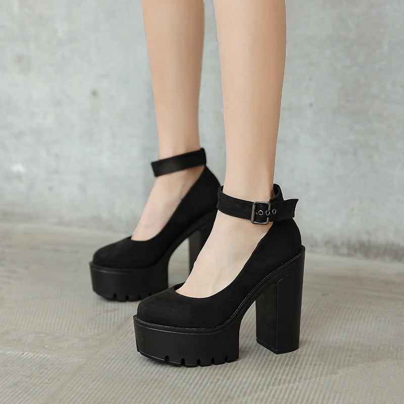 Funki Findz | Shoes | Women's High Buckle Strap Lolita Platforms