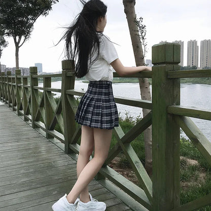 Funki Findz | Skirts | Women's Harajuku Preppy Plaid Mini Skirts