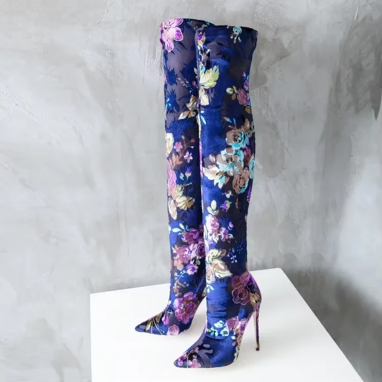 Funki Findz | Boots | Women's Over Knee Stretch Stiletto Boots