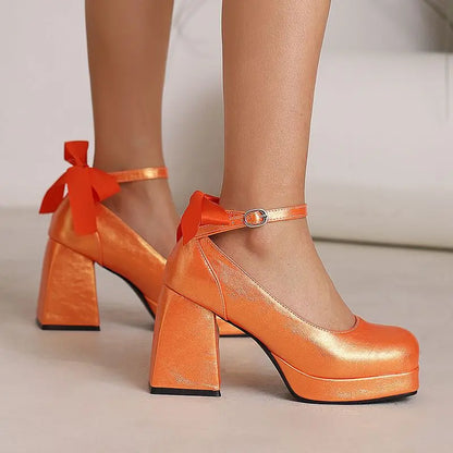 Funki Findz | Shoes | Women's Square Toe Block Heel Platforms