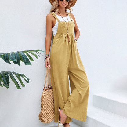 Funki Findz | Pants | Women's Casual Wide Leg Pantsuit Overalls