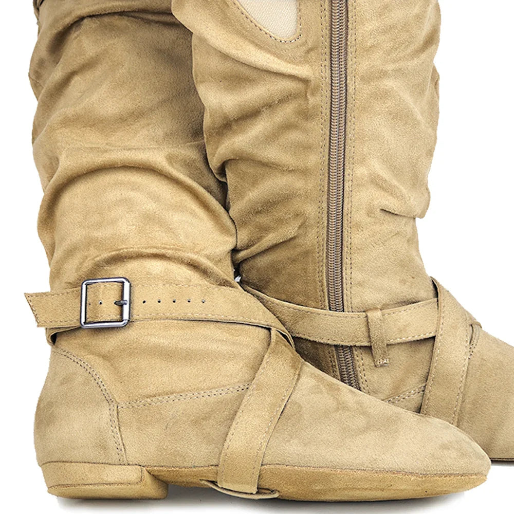 Funki Findz | Boots | Women's Line Dance Buckle Flat Boots