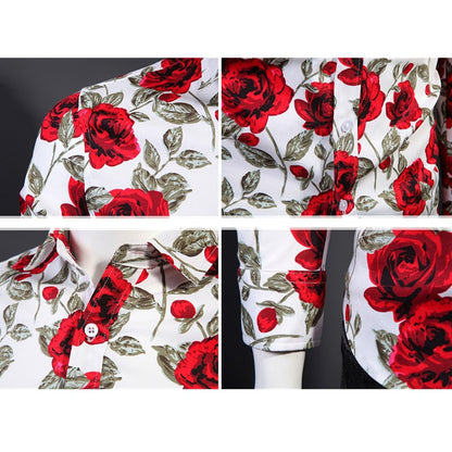 Funki Findz | Shirts | Men's Floral Print Long Sleeved Dress Shirt