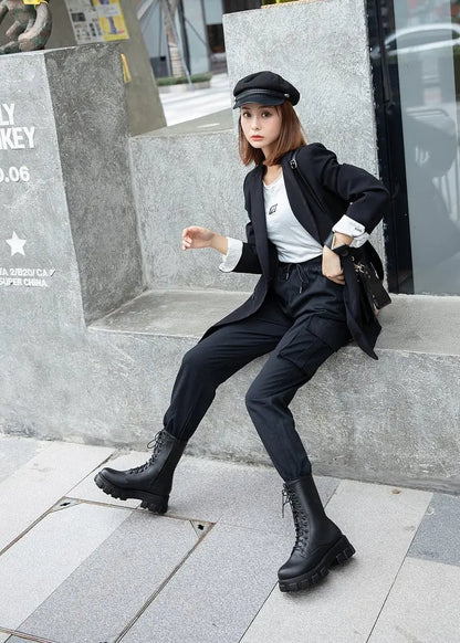 Funki Findz | Boots | Women's Platform Chunky Heel Ankle Boot