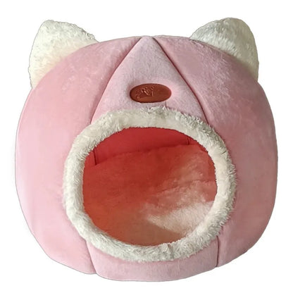 Funki Findz | Pet Beds | Cat Beds | Cozy Sweet Pink Cave House