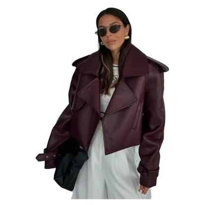 Funki Findz | Jackets | Women's Extra Long Faux Leather Coat