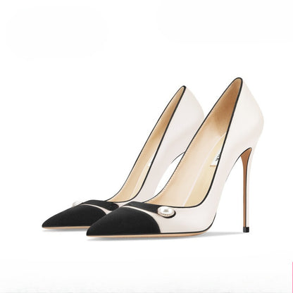 Funki Findz | Shoes | Women's Luxury Pearl Button High Stilettos