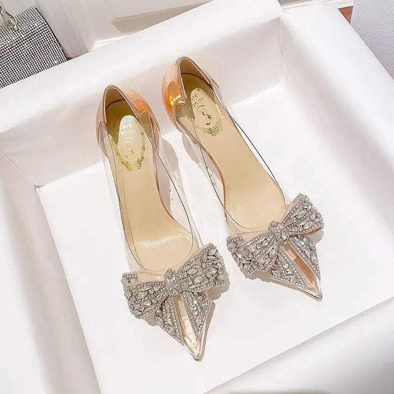 Funki Findz | Shoes | Women's Pointy Toe Clear Wedding Stiletto