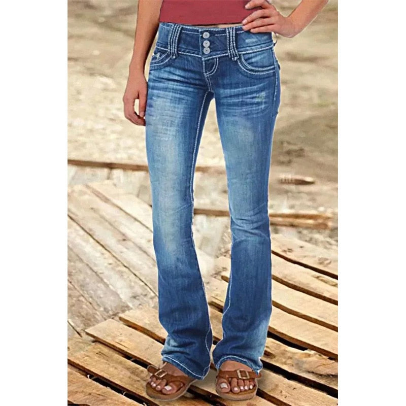 Funki Findz | Pants | Women's Ripped Low Rise Bootcut Jeans