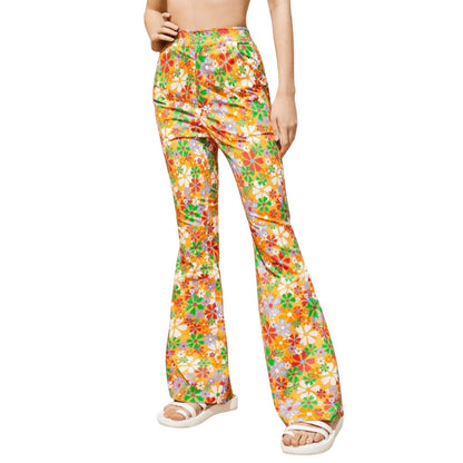 Funki Findz | Pants | Women's Boho Floral Hippie Flared Pants