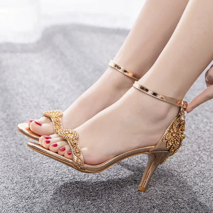 Funki Findz | Shoes | Women's Bridal Beaded Low Heel Sandals