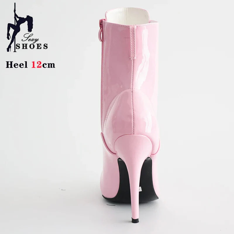 Funki Findz | Boots | Women's Patent Pointed Toe Ankle Boots