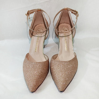 Funki Findz | Shoes | Women's Sparkly Gold Silver Bridal Heels