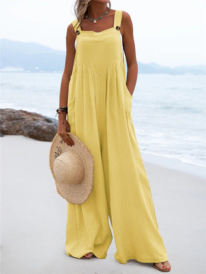 Funki Findz | Pants | Women's Elegant Wide Leg Bib Romper