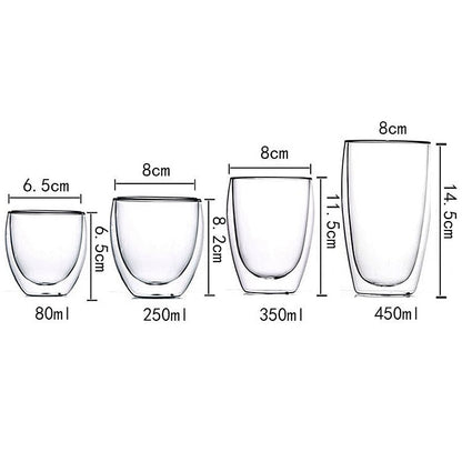 Funki Findz | Cups | Glass Double Wall Borosilicate Mug Sets