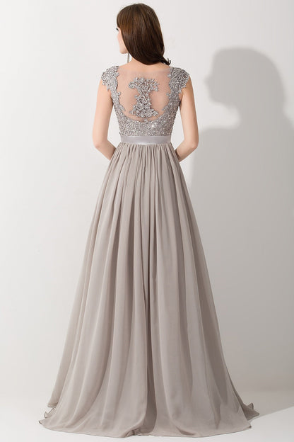 Funki Findz | Dresses | Women's Long Chiffon Satin Lace Dress