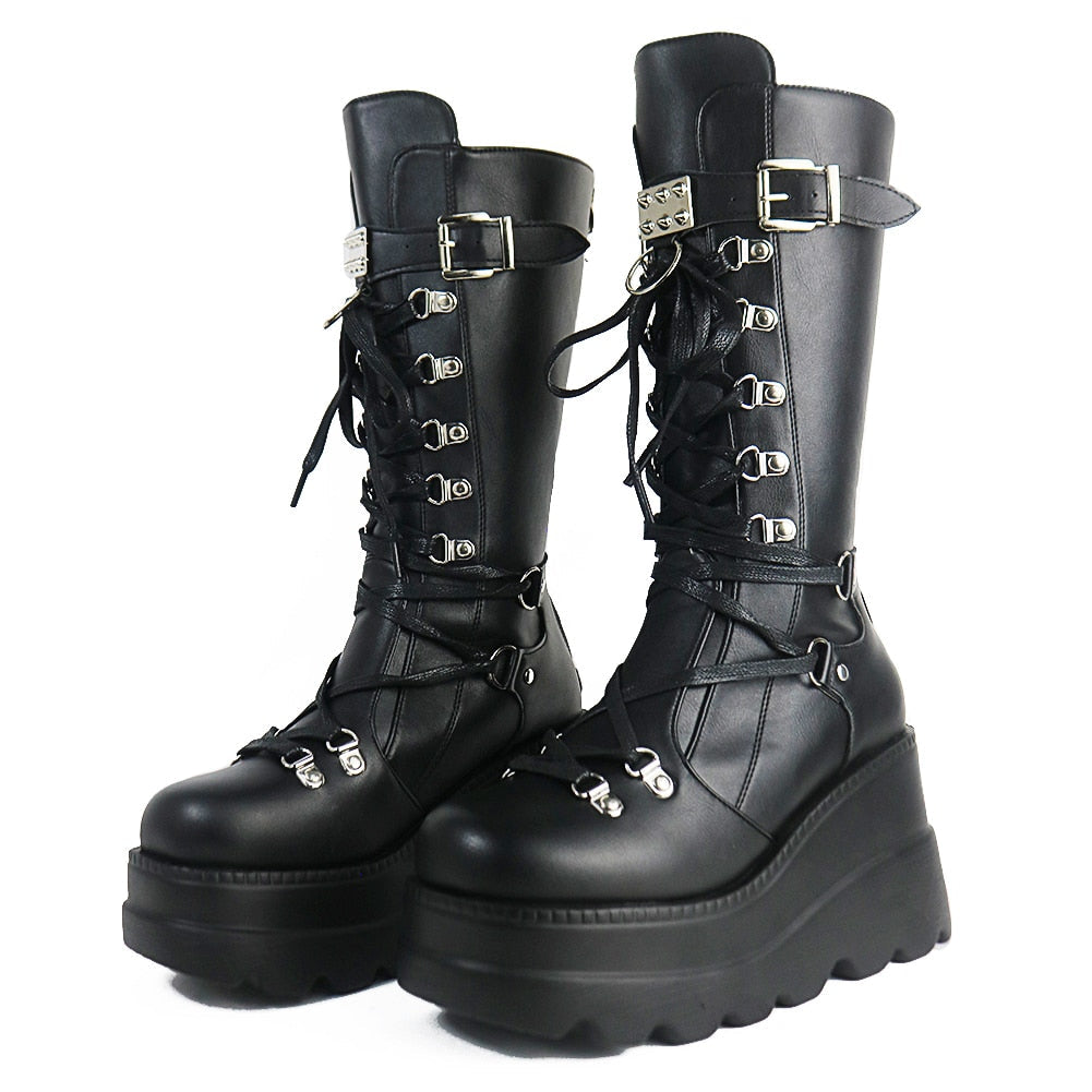 Funki Findz | Boots | Women's New Gothic Style Platform Boots