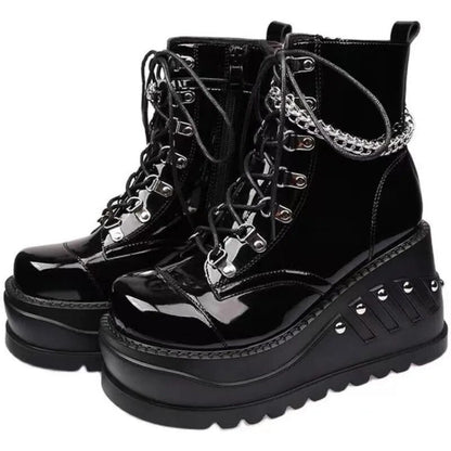 Funki Findz | Boots | Women's Gothic Punk Platform Ankle Boots