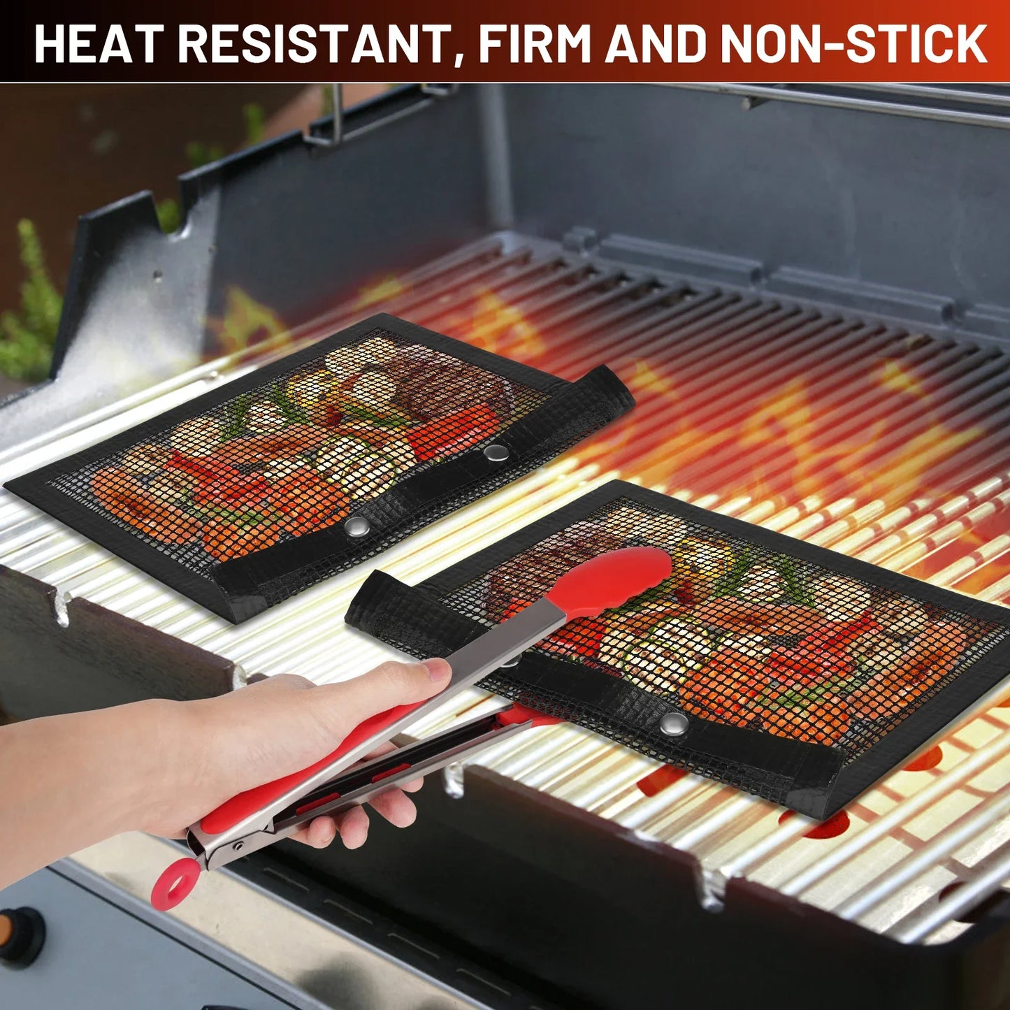 Funki Findz | Grill Bags | Non-Stick BBQ Grill Mesh Cooking Bags