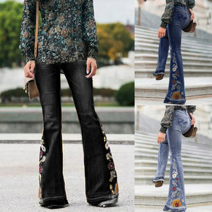 Funki Findz | Pants | Women's Boho Hippy Embroidered Jeans